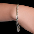 Pulsera Curb Zegrinada 5mm Plata