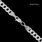 Cadena Curb Zegrinada 6mm Plata