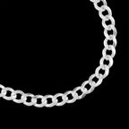 Cadena Curb Zegrinada 6mm Plata