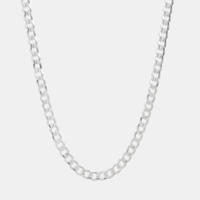 Cadena Curb Zegrinada 6mm Plata