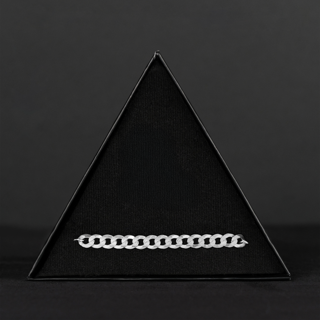 Curb Zegrinada 6mm (Plata) Pulsera