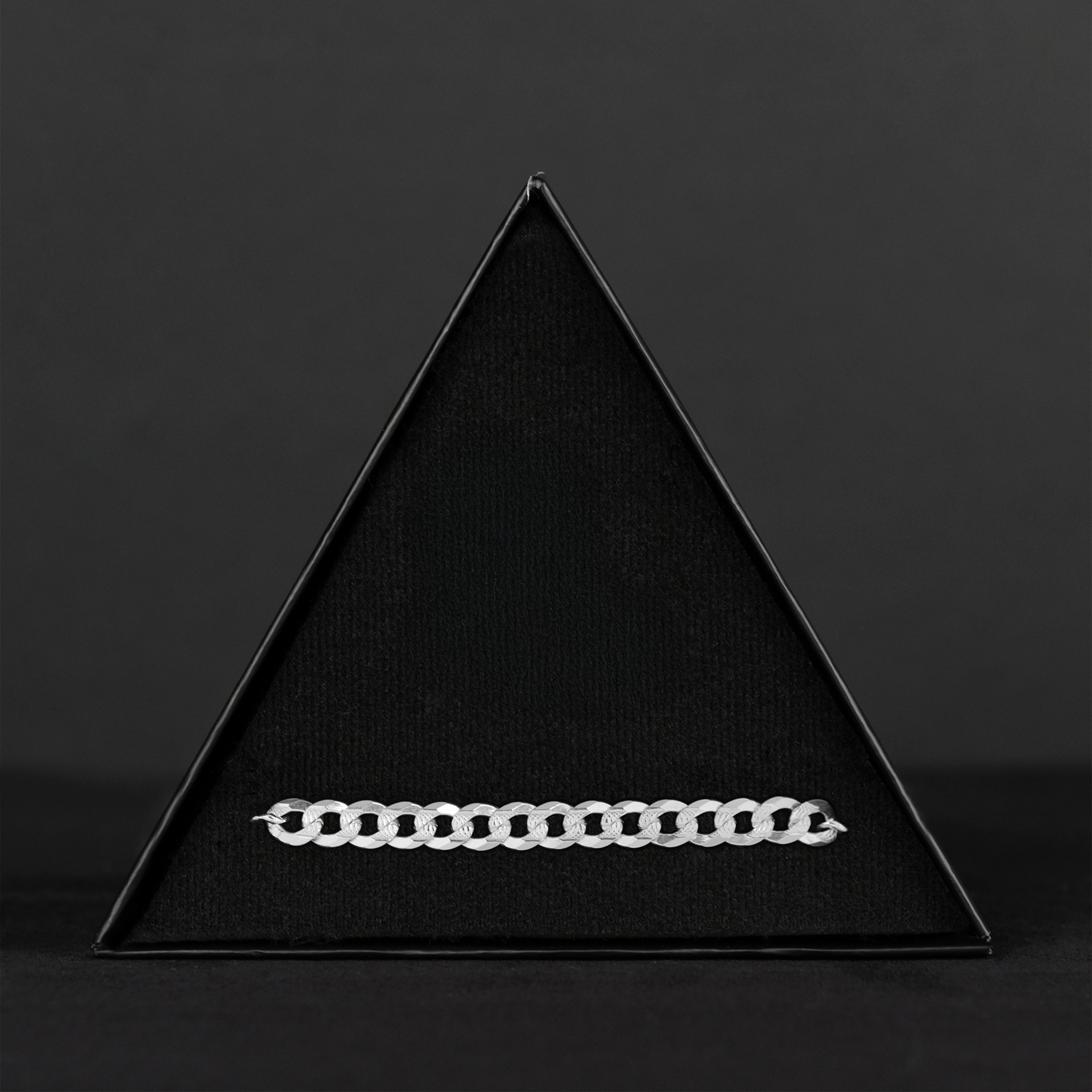 Curb Zegrinada 6mm (Plata) Pulsera