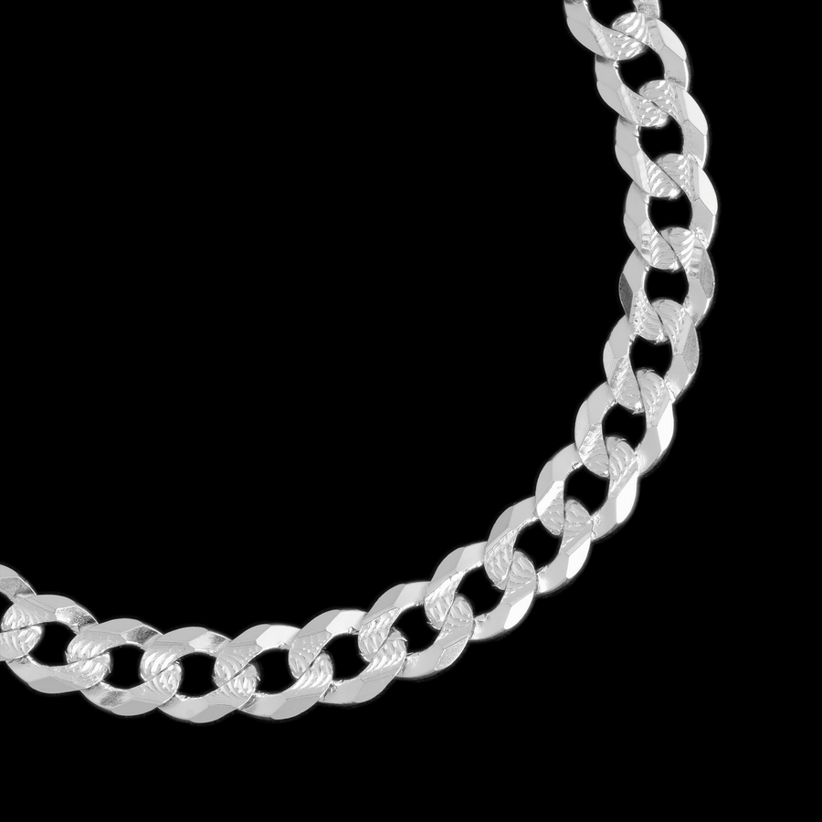 Curb Zegrinada 8mm (Plata) Pulsera