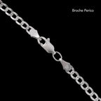Cadena Curb Zegrinada 3mm Plata