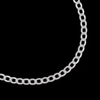 Cadena Curb Zegrinada 3mm Plata