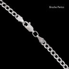 Pulsera Curb Zegrinada 3mm Plata