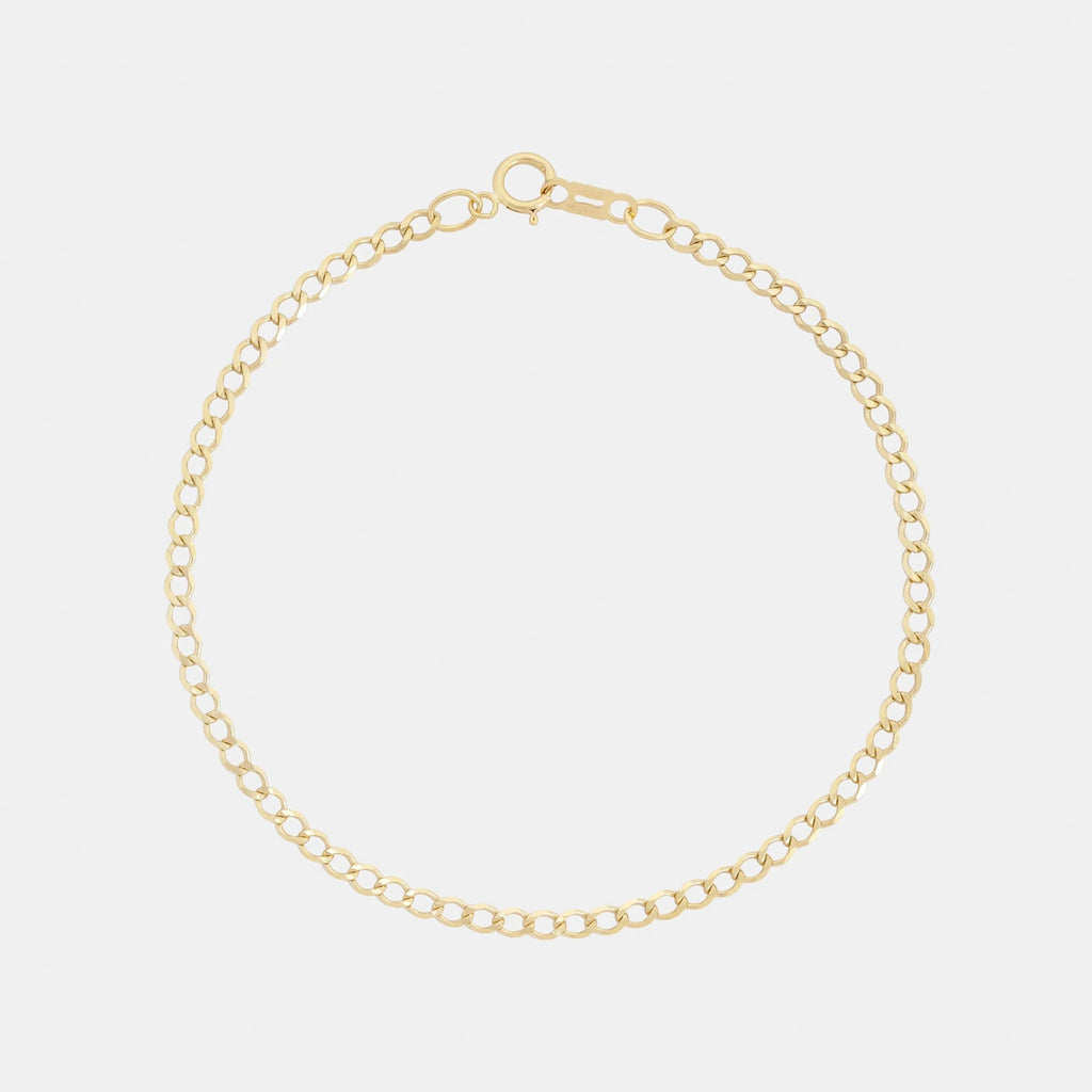 Curb 2mm (Oro Sólido) Pulsera