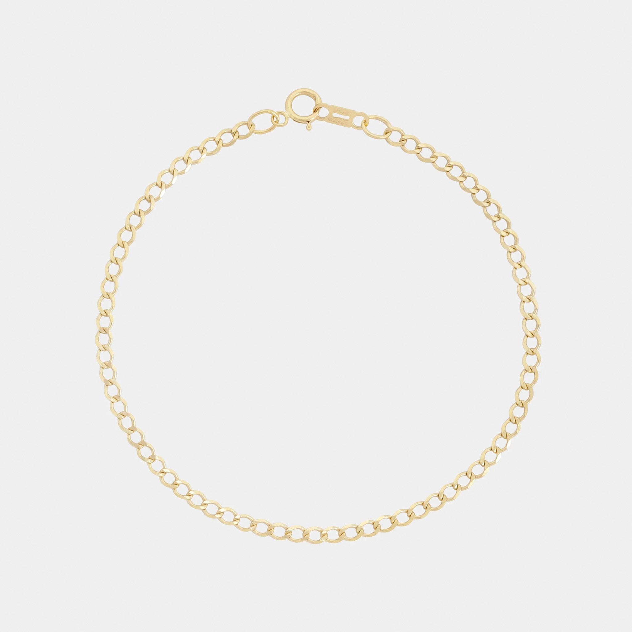 Curb 2mm (Oro Sólido) Pulsera