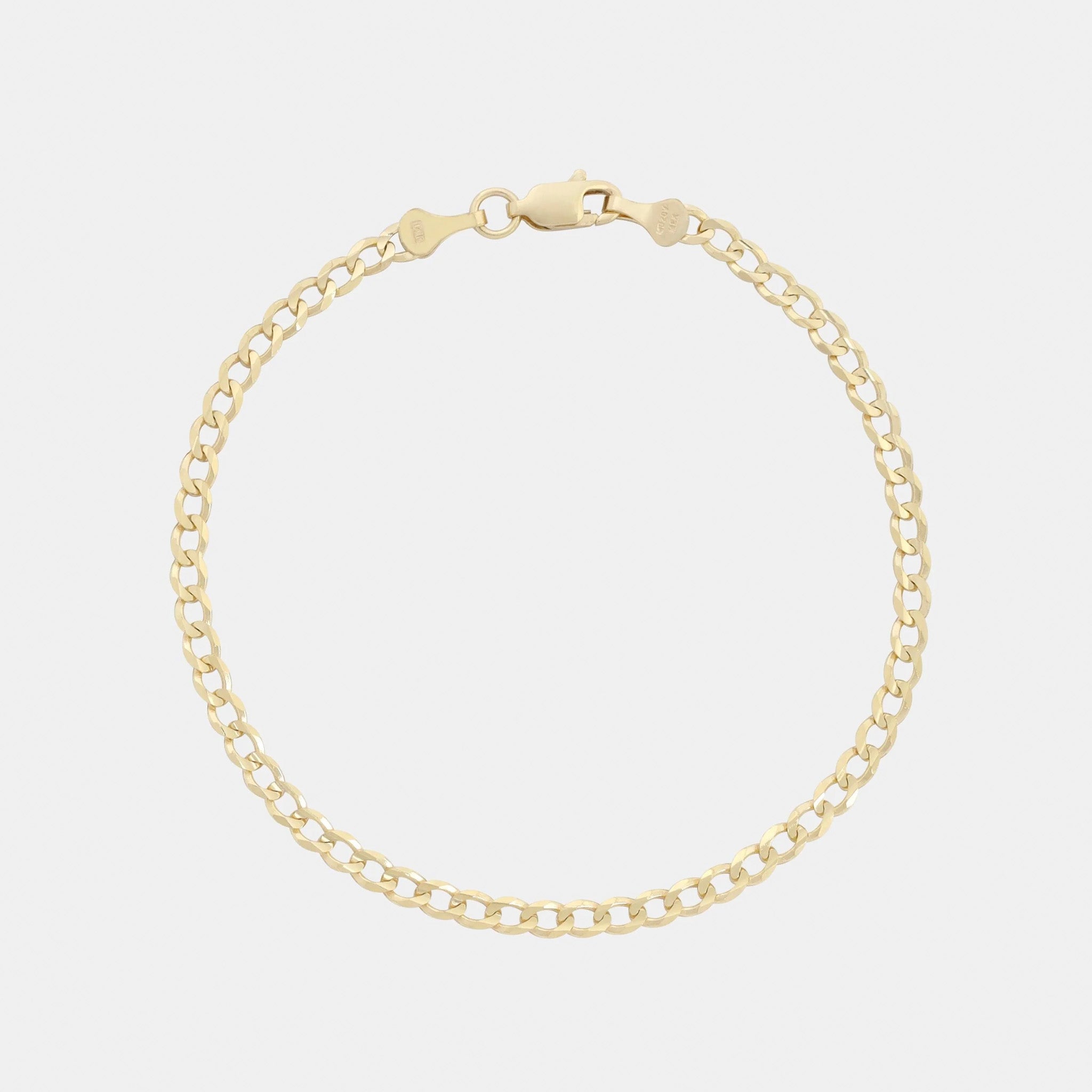 Curb 3mm (Oro Sólido) Pulsera