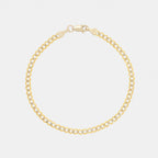 Pulsera Curb Pavé 3mm Oro Sólido