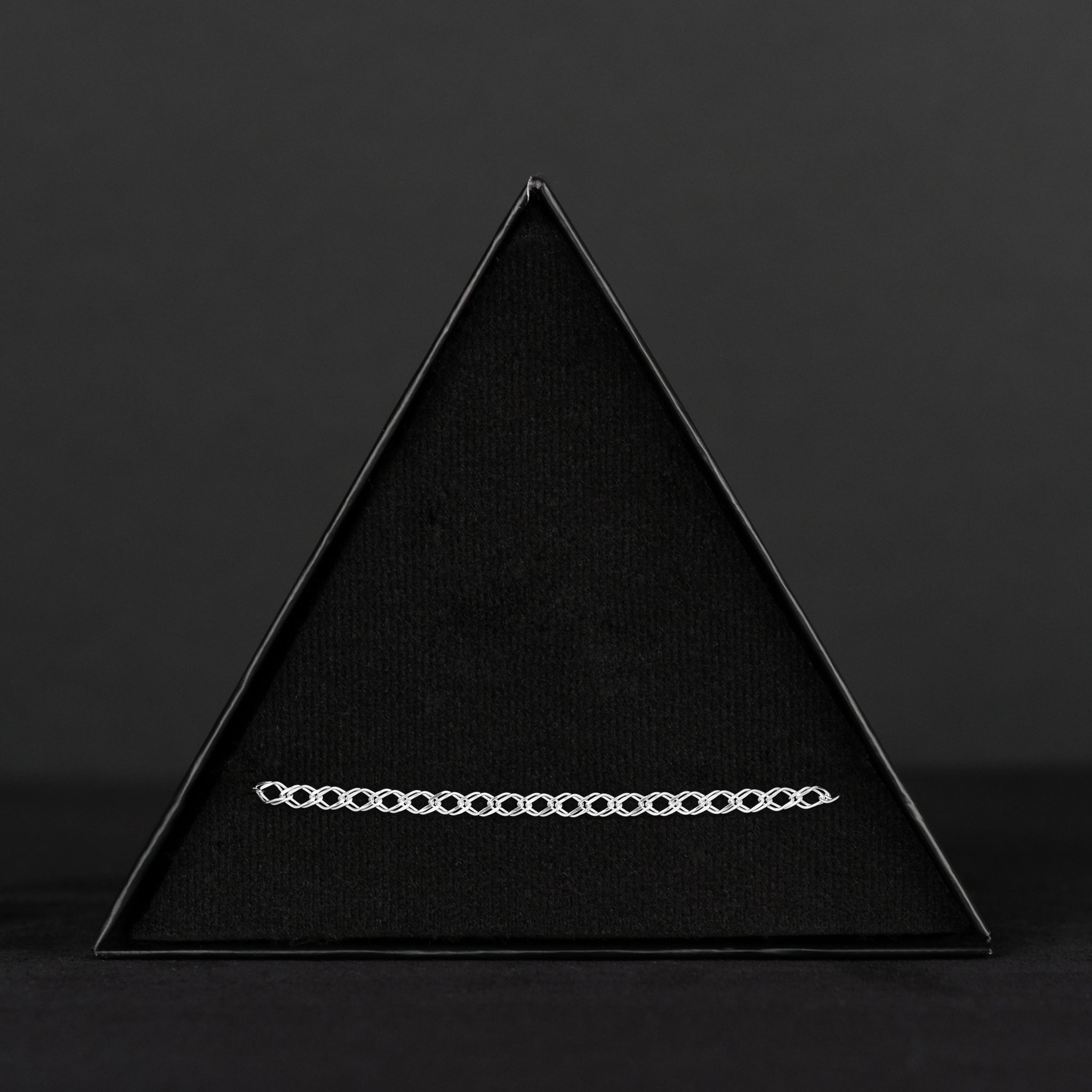 Doble Rombo 3mm (Plata) Pulsera