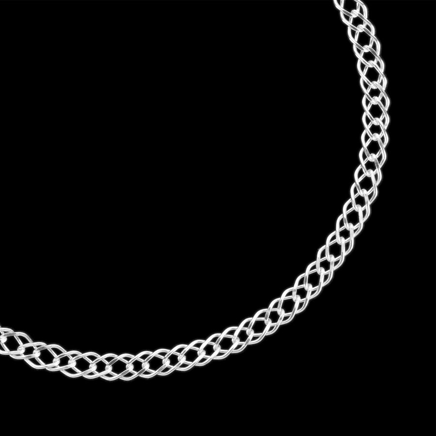 Doble Rombo 3mm (Plata) Pulsera