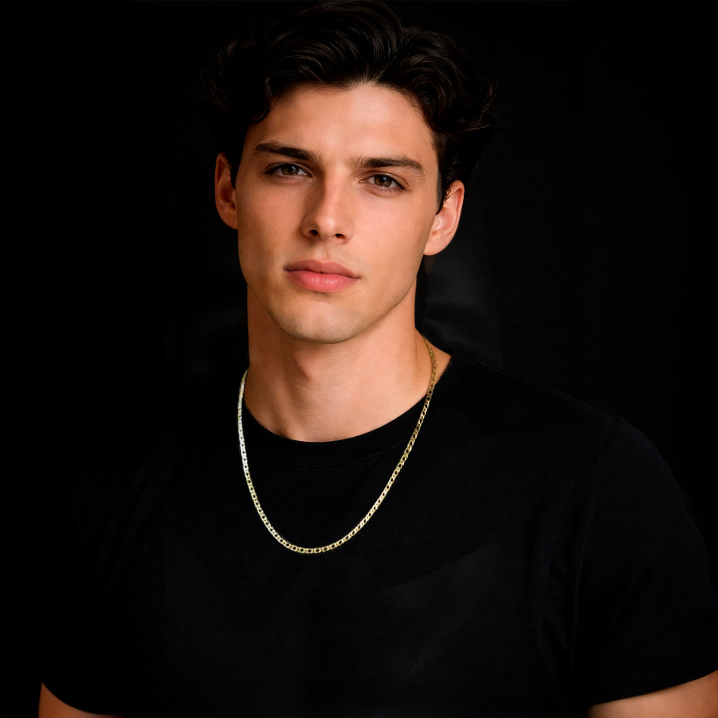 Doble Rombo 4mm (Oro Sólido) Cadena