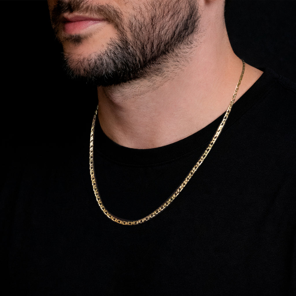 Doble Rombo 4mm (Oro Sólido) Cadena