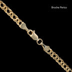 Pulsera Doble Rombo 4mm Oro Sólido
