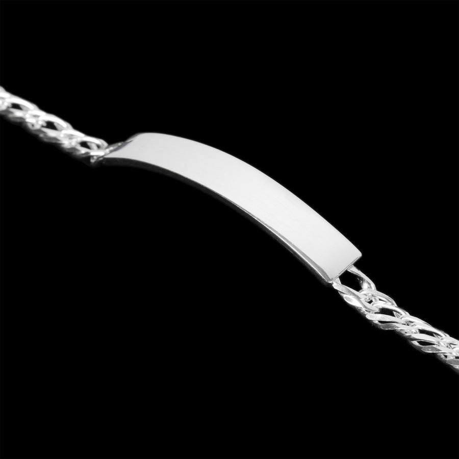 Doble Rombo 4mm (Placa Curva 5mm Plata) Esclava