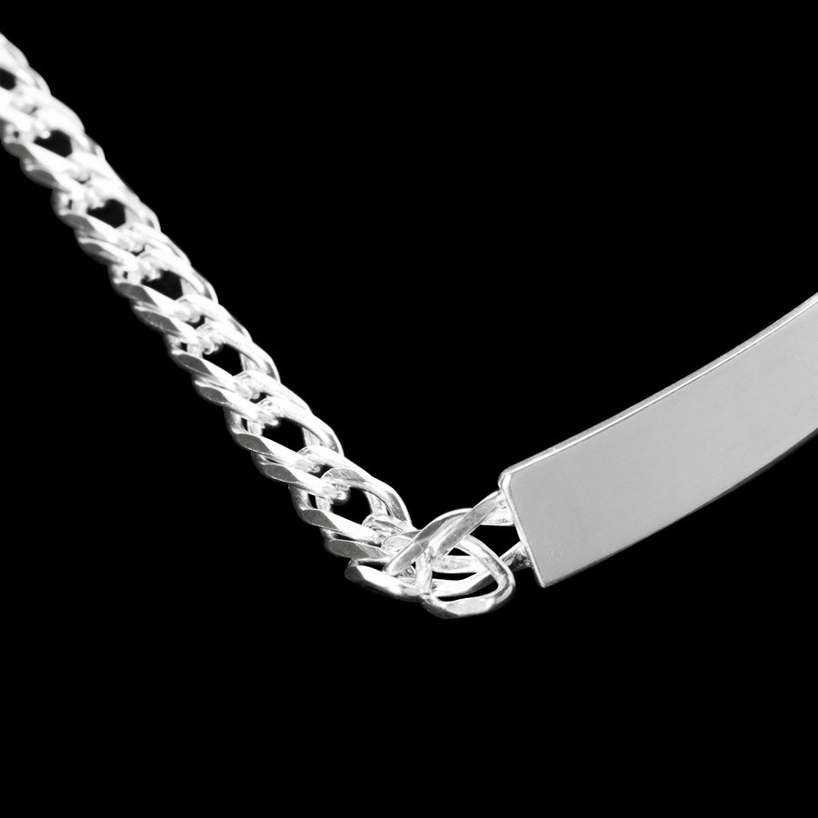 Doble Rombo 4mm (Placa Curva 5mm Plata) Esclava