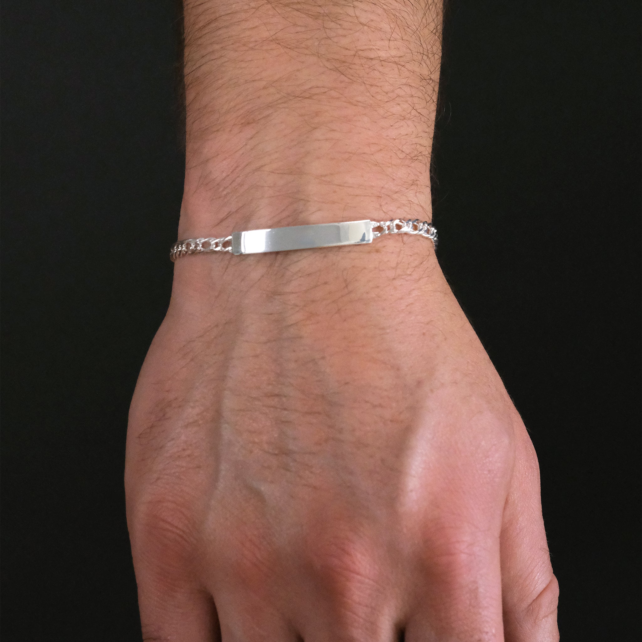 Doble Rombo 4mm (Placa Curva 5mm Plata) Esclava