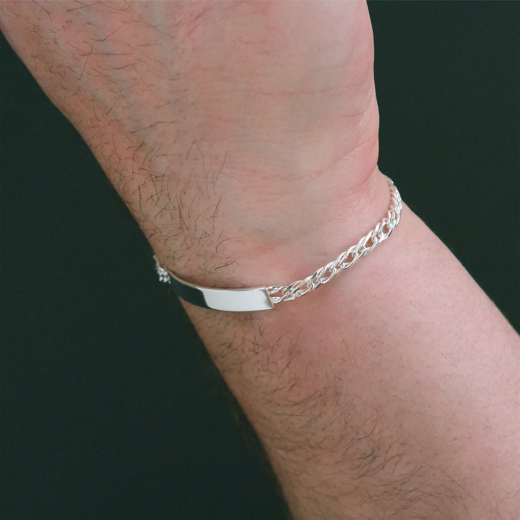 Doble Rombo 4mm (Placa Curva 5mm Plata) Esclava