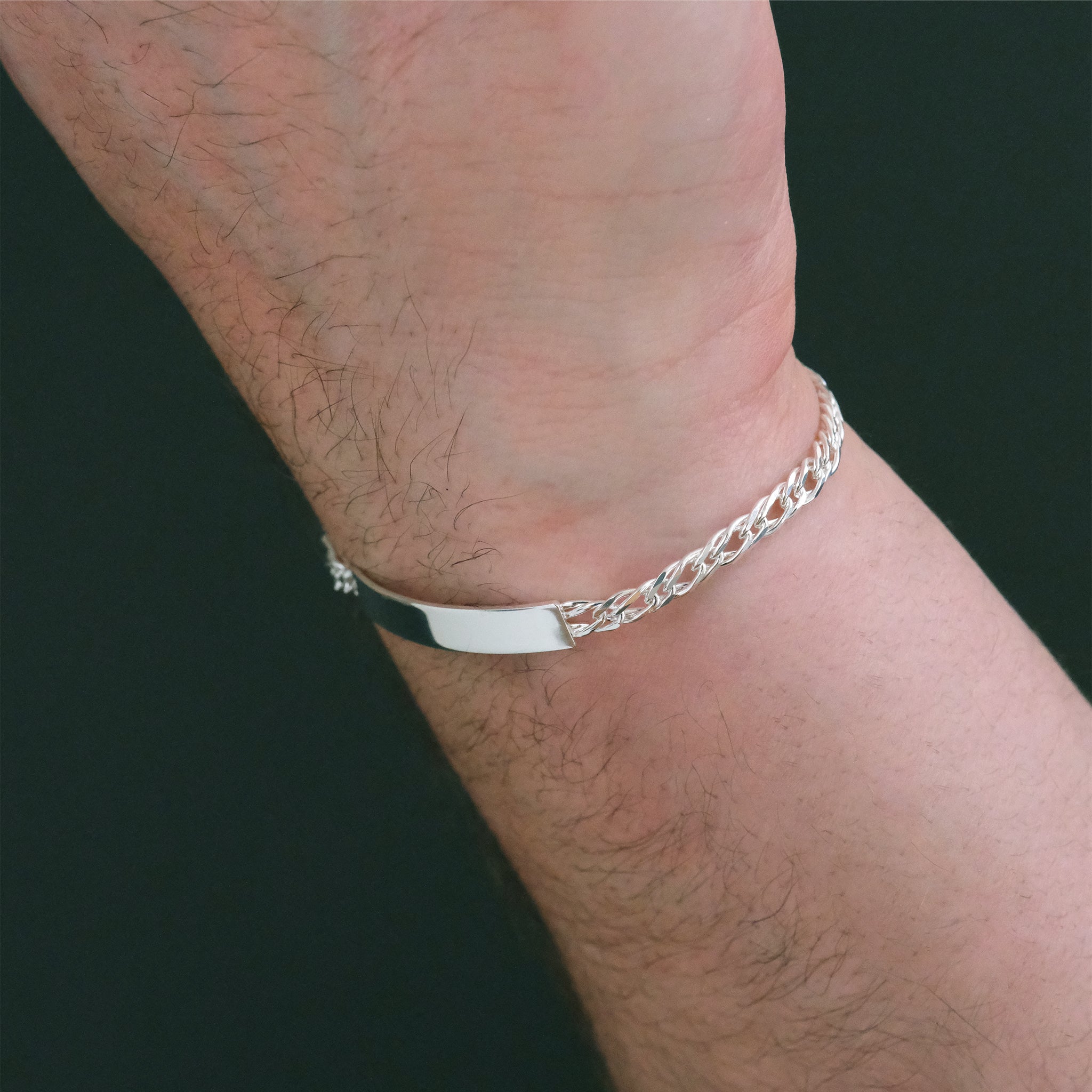 Doble Rombo 4mm (Placa Curva 5mm Plata) Esclava