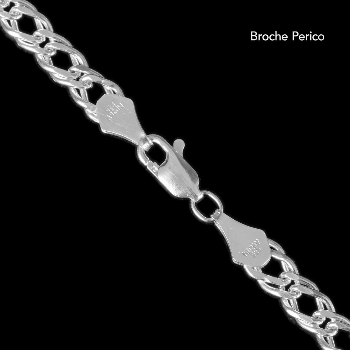 Set Brazalete Clásico + Pulsera Doble Rombo Zegrinada 5mm Plata .925