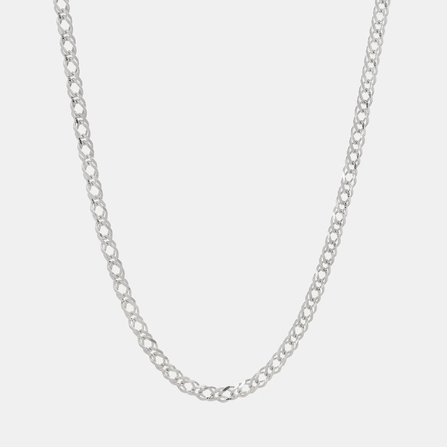 Cadena Doble Rombo Zegrinada 5mm Plata