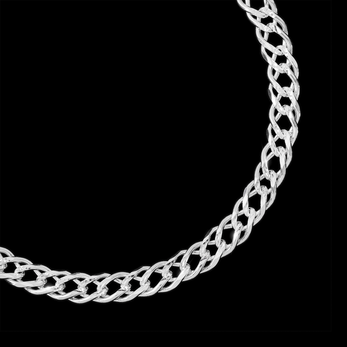 Set Brazalete Clásico + Pulsera Doble Rombo Zegrinada 5mm Plata .925