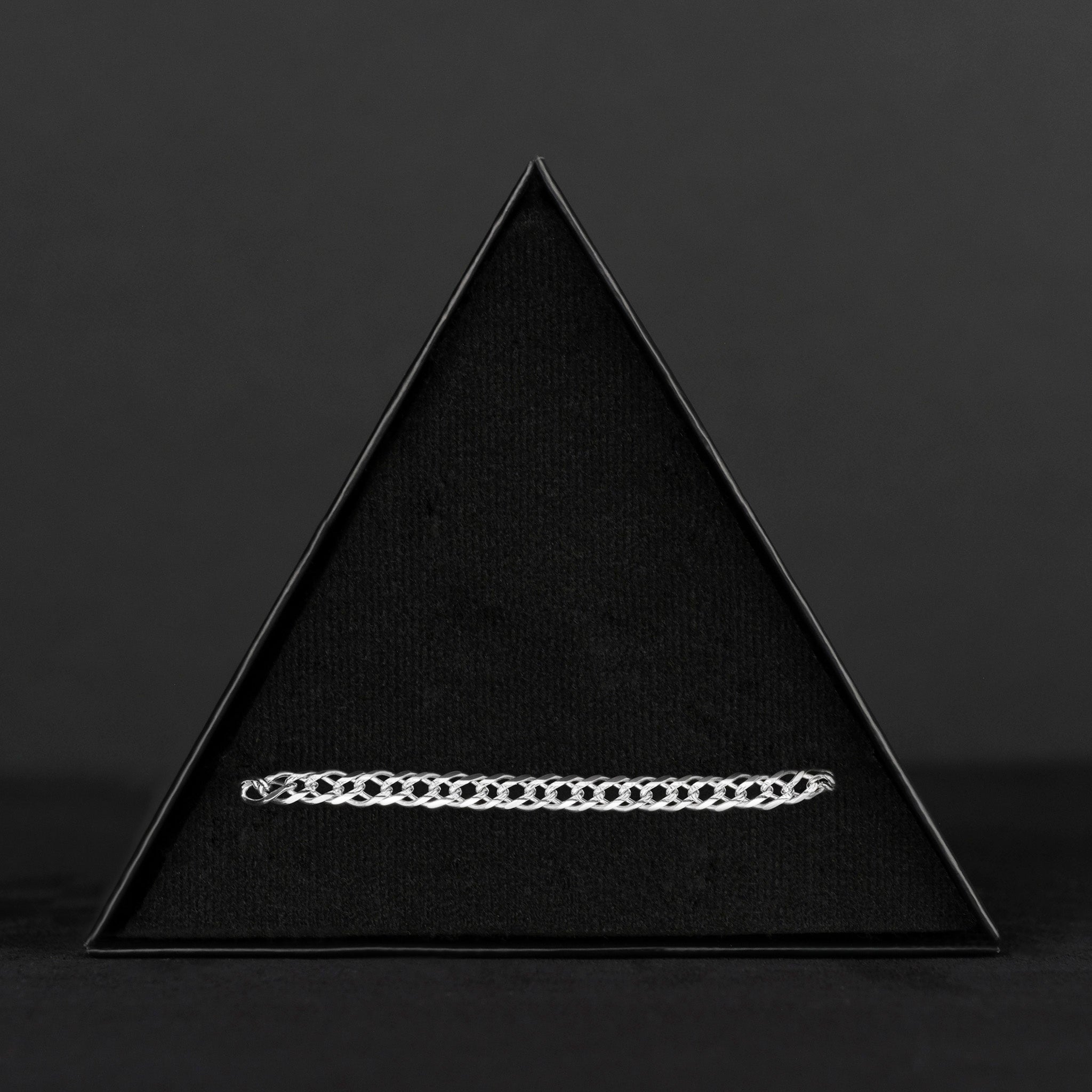 Doble Rombo Zegrinada 5mm (Plata) Pulsera