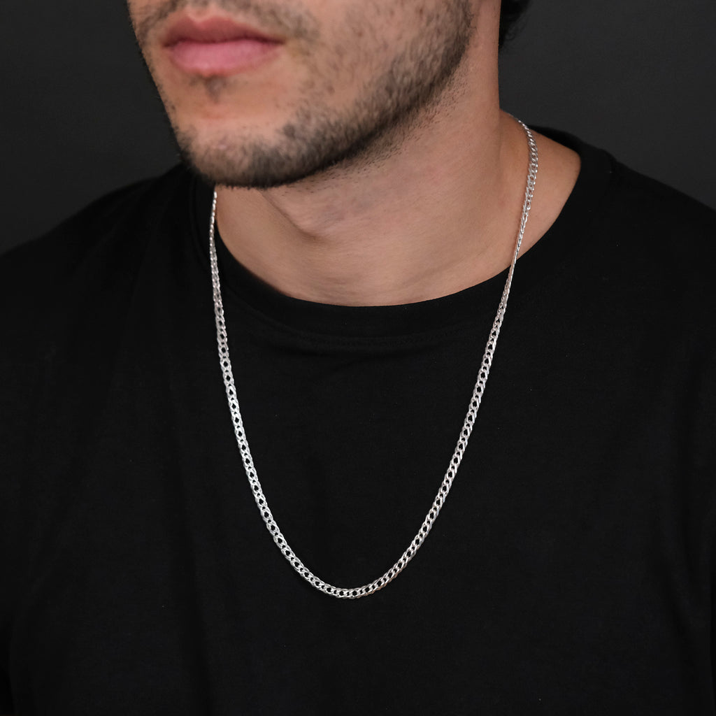 Doble Rombo 3mm (Plata) Cadena