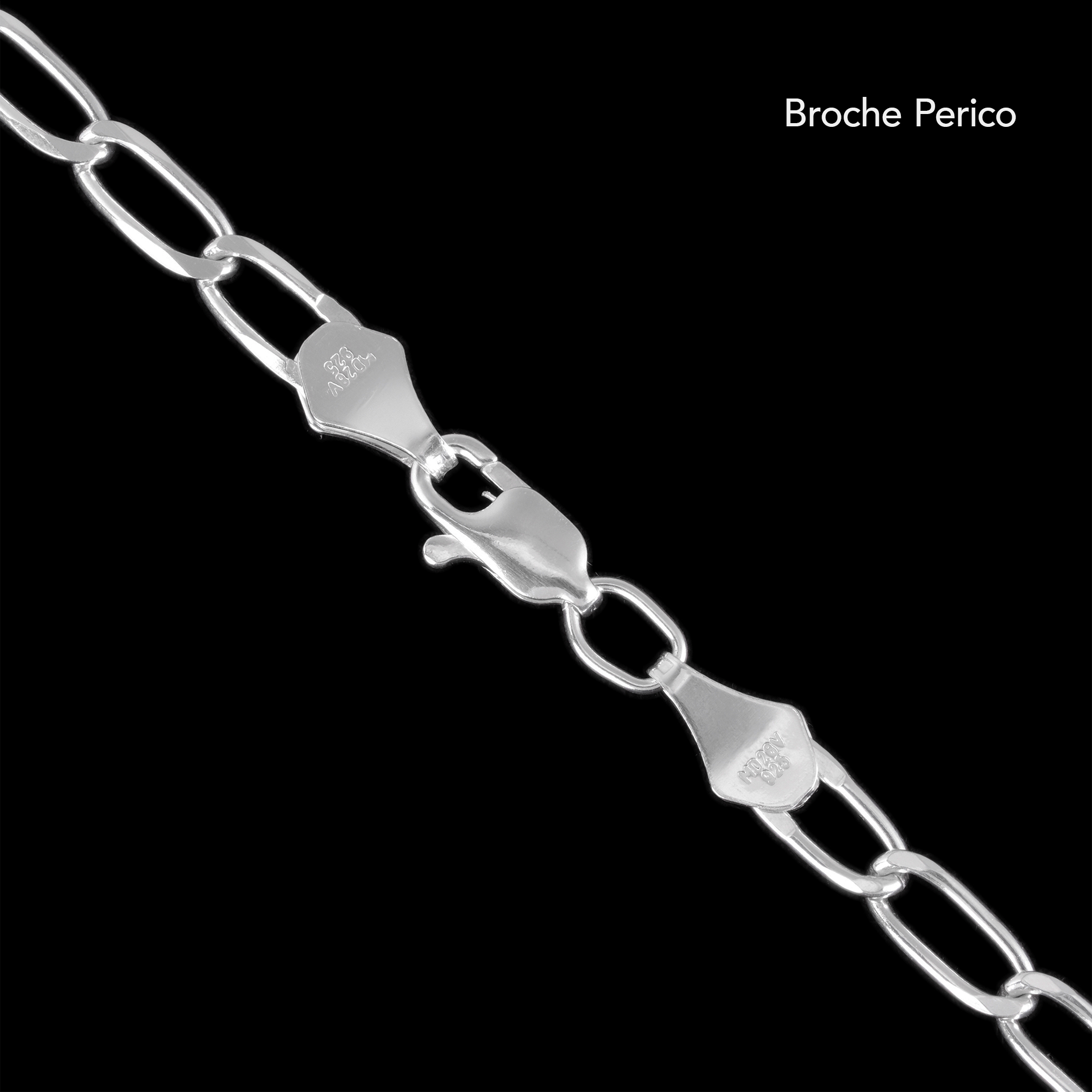 Figaro 0X1 Ligera 5mm (Plata) Pulsera