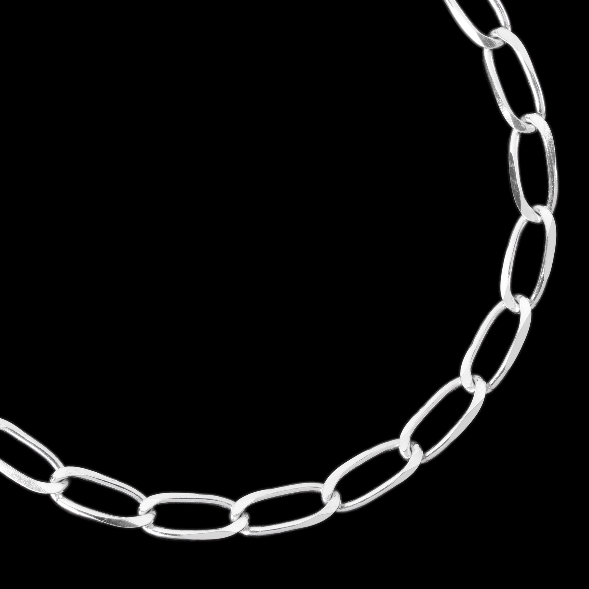 Figaro 0X1 Ligera 5mm (Plata) Pulsera