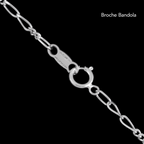 Cadena Figaro 2X2 Plata