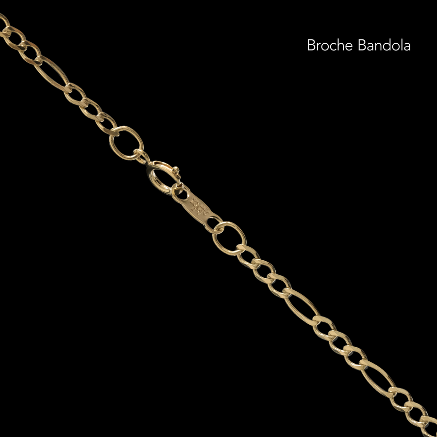 Fígaro 3X1 2.5mm (Oro Sólido) Cadena