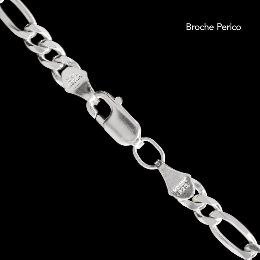 Fígaro 3X1 4mm (Plata) Cadena