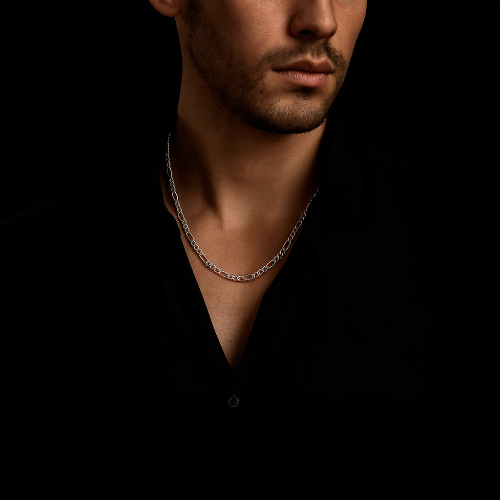 Fígaro 3X1 4mm (Plata) Cadena