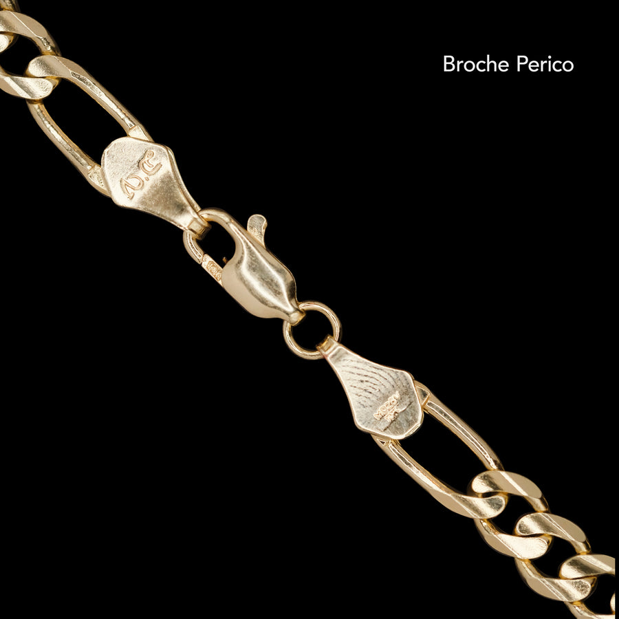 Figaro 3X1 6mm (Oro Sólido) Pulsera