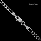Cadena Figaro 3x1 2mm Plata