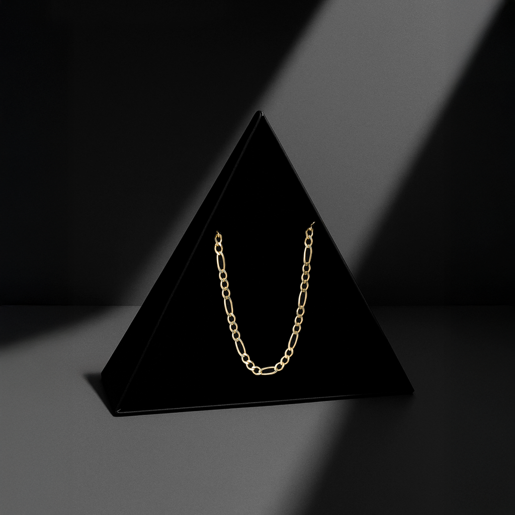 Fígaro 3x1 3mm (Oro Sólido) Cadena