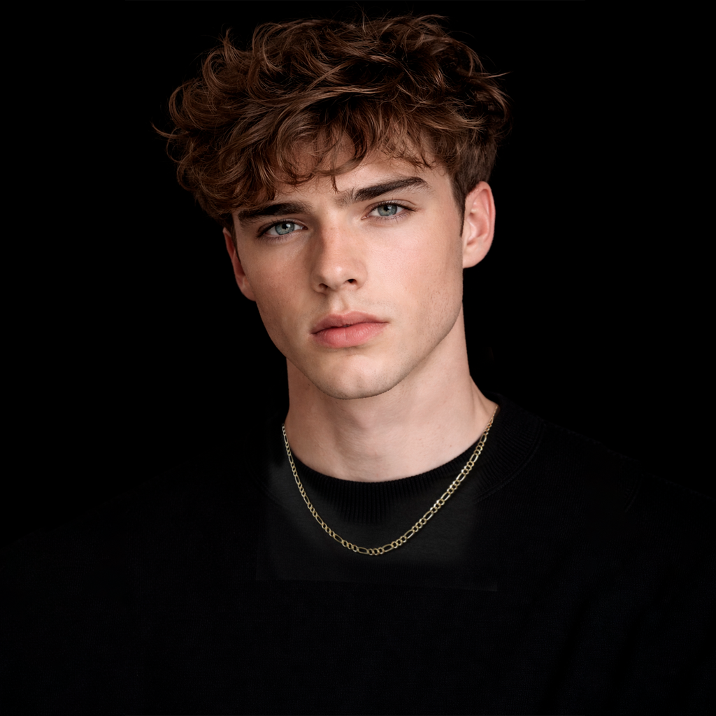 Fígaro 3x1 3mm (Oro Sólido) Cadena