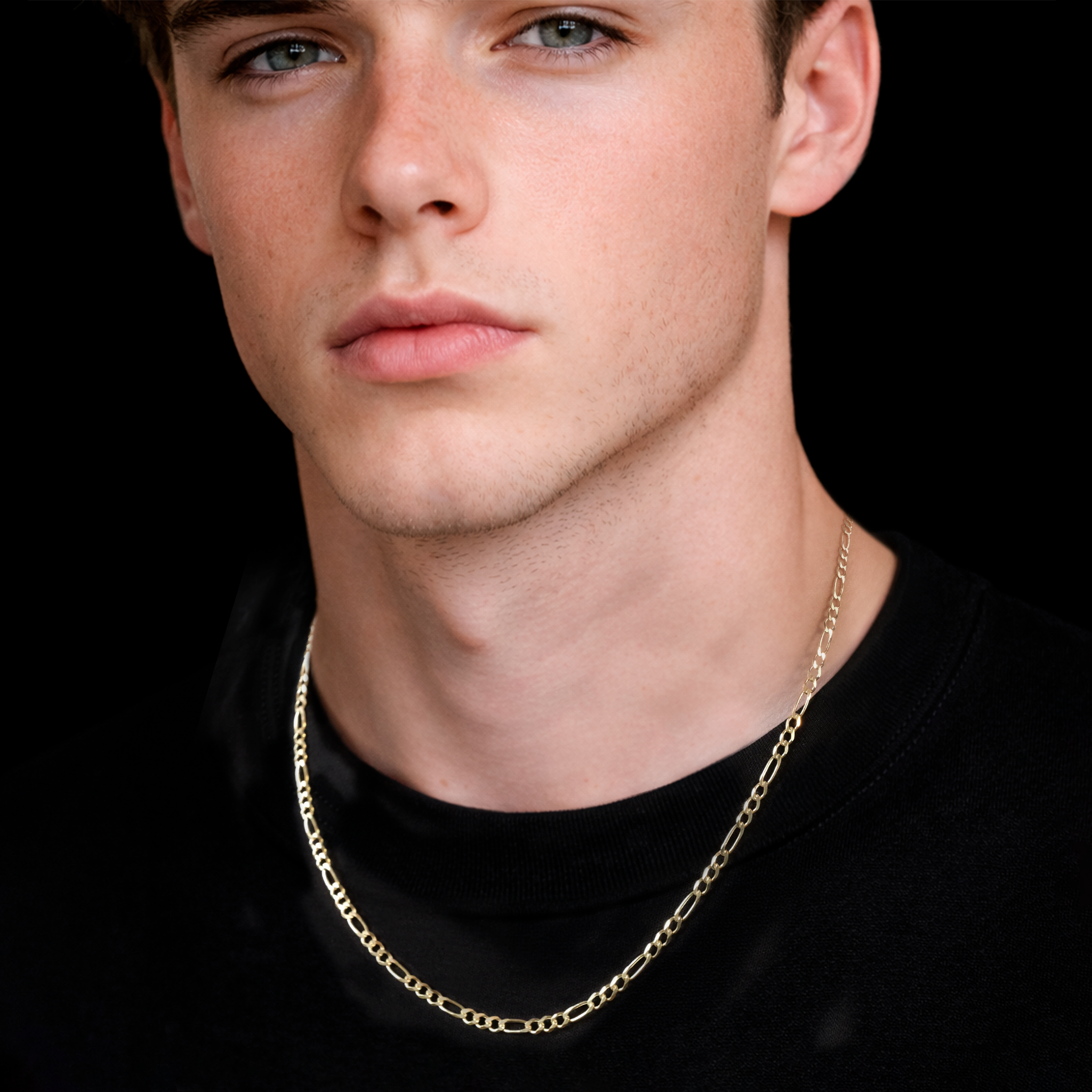 Fígaro 3x1 3mm (Oro Sólido) Cadena