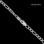 Figaro 3x1 3mm (Plata) Pulsera
