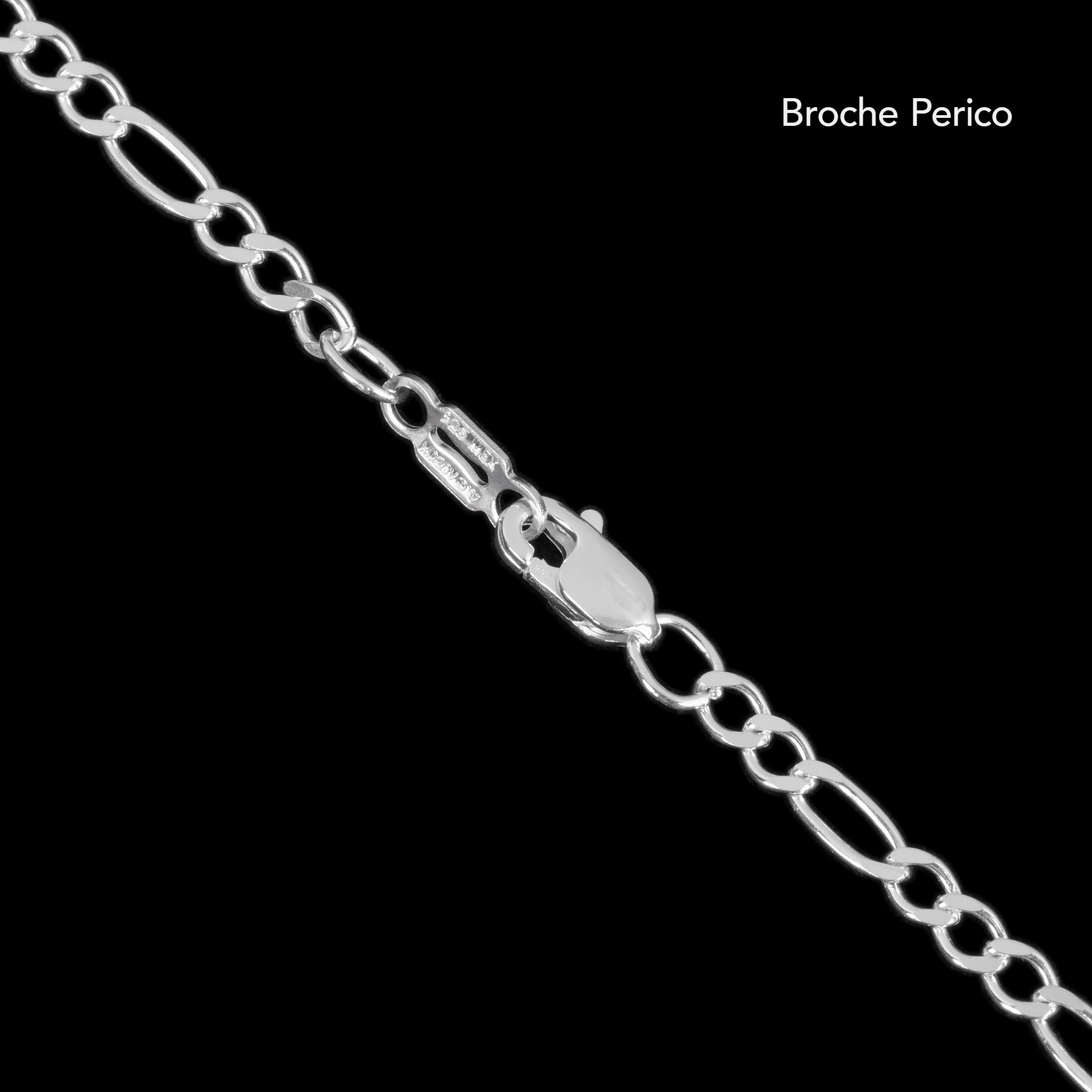 Figaro 3x1 3mm (Plata) Pulsera