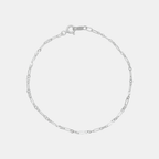 Pulsera Figaro 3x1 Torcida Plata