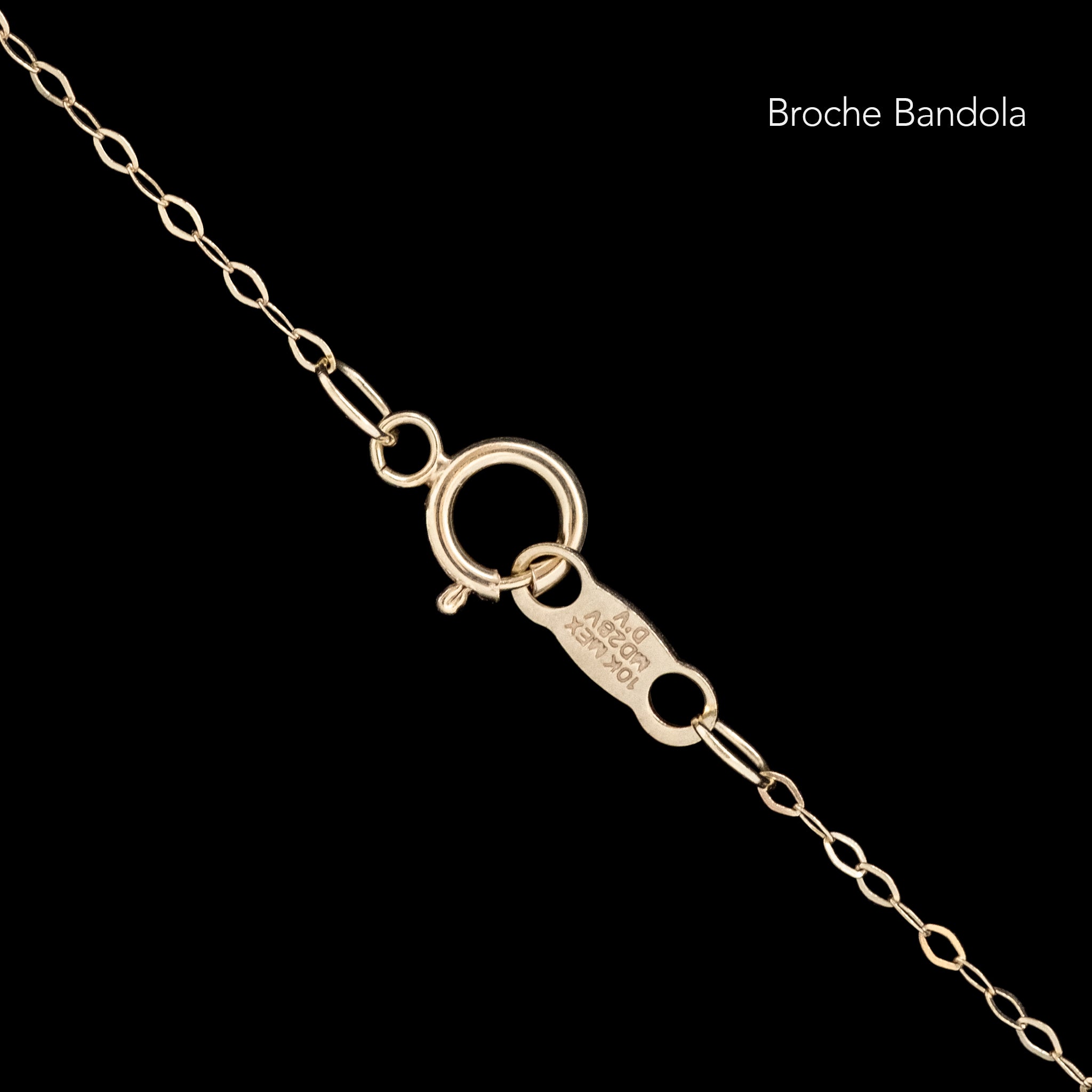 Fígaro Ancla Rombo 10k (Oro Sólido) Cadena