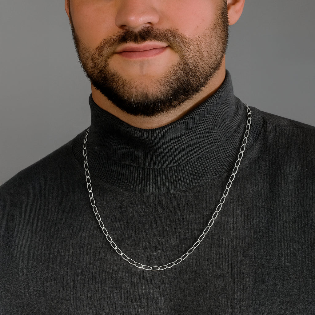 Figaro 0X1 Ligera 5mm (Plata) Cadena