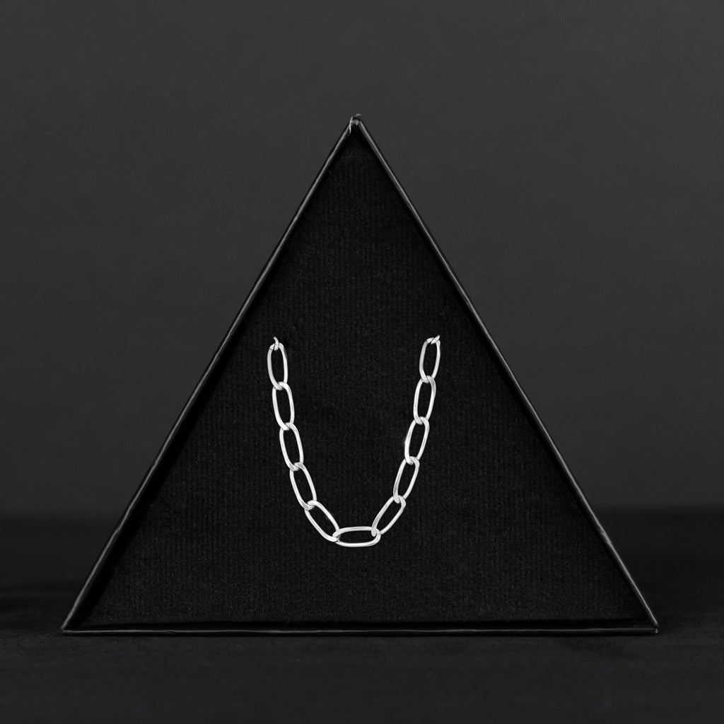 Figaro 0X1 Ligera 5mm (Plata) Cadena