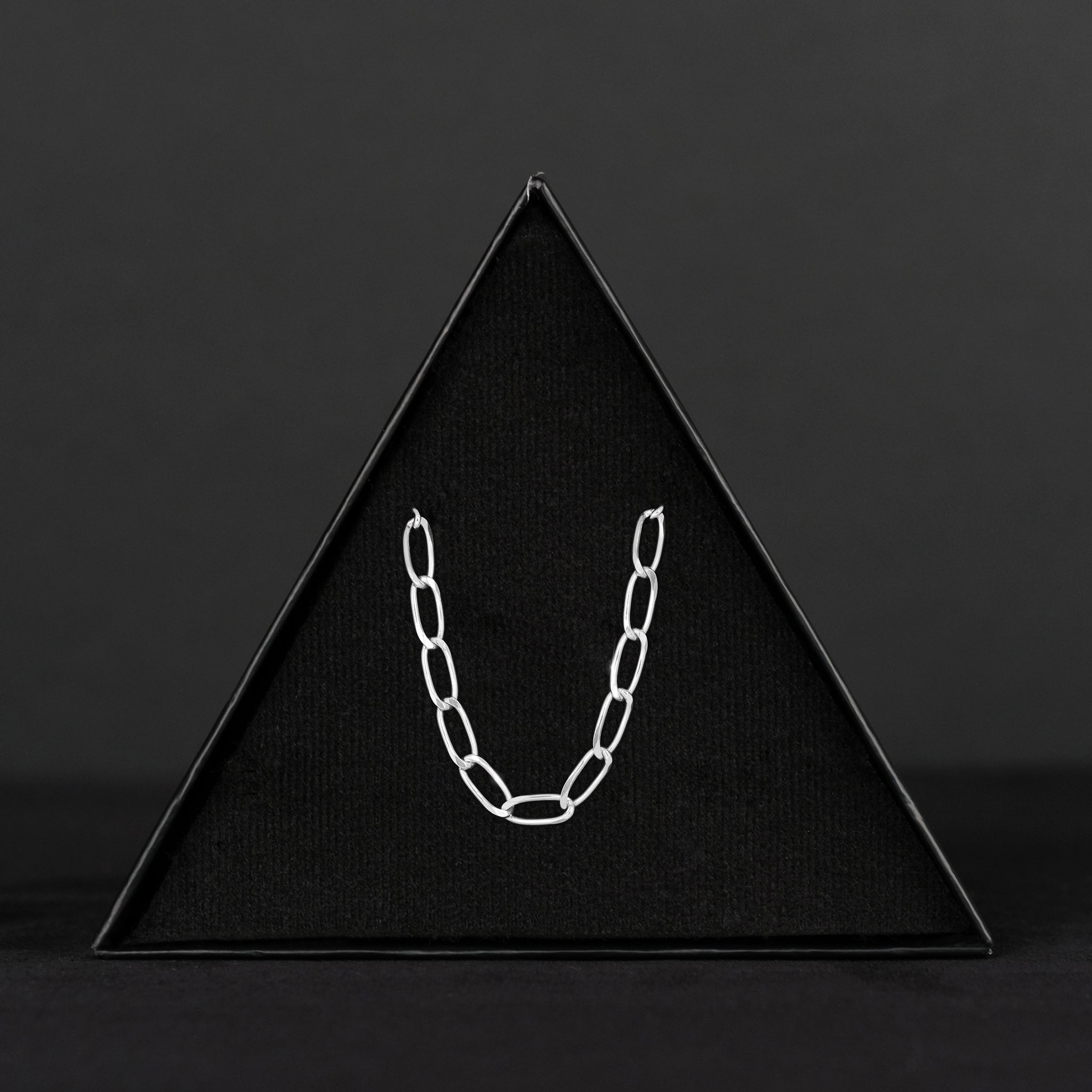 Figaro 0X1 Ligera 5mm (Plata) Cadena