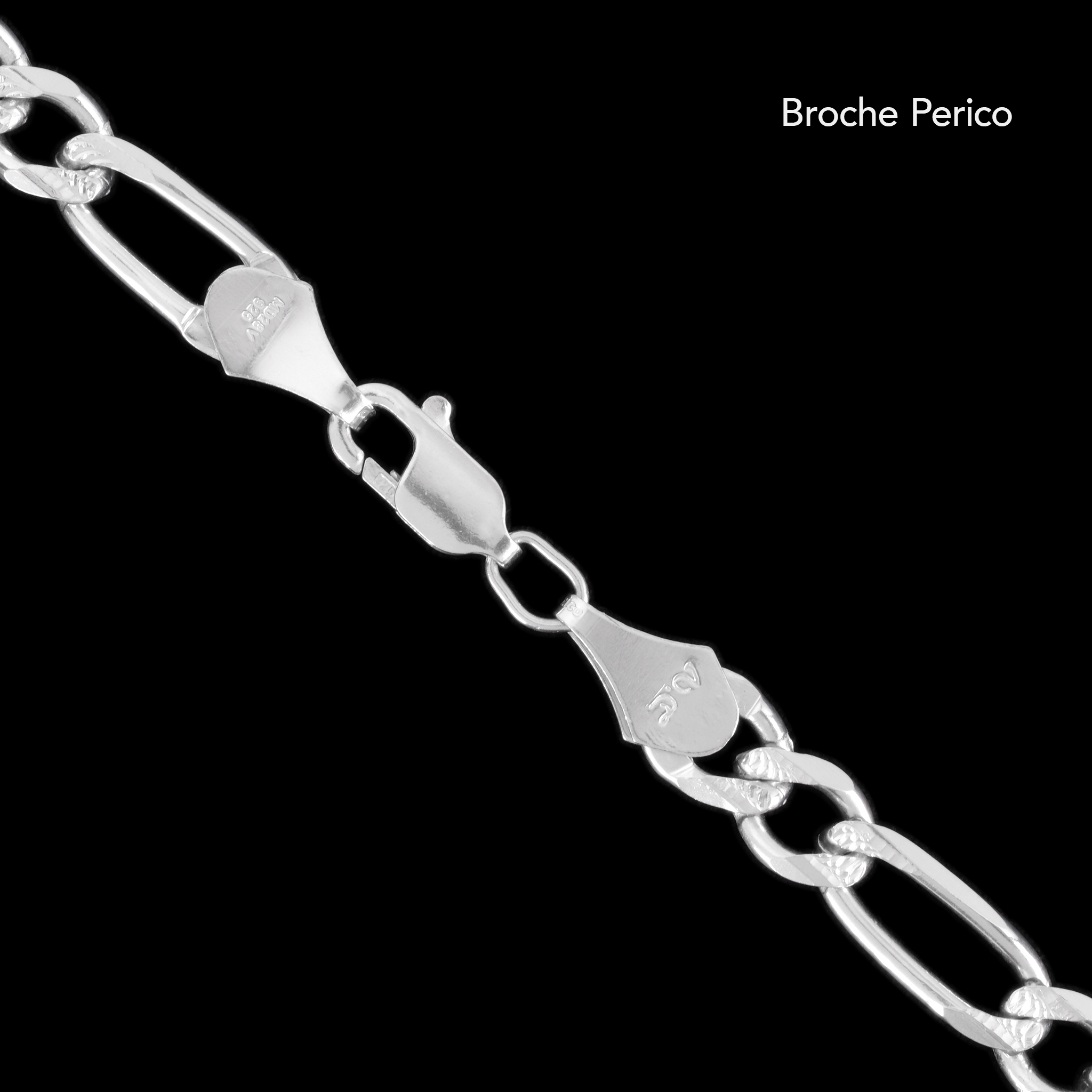 Figaro Súper Zegrinada 7mm (Plata) Cadena