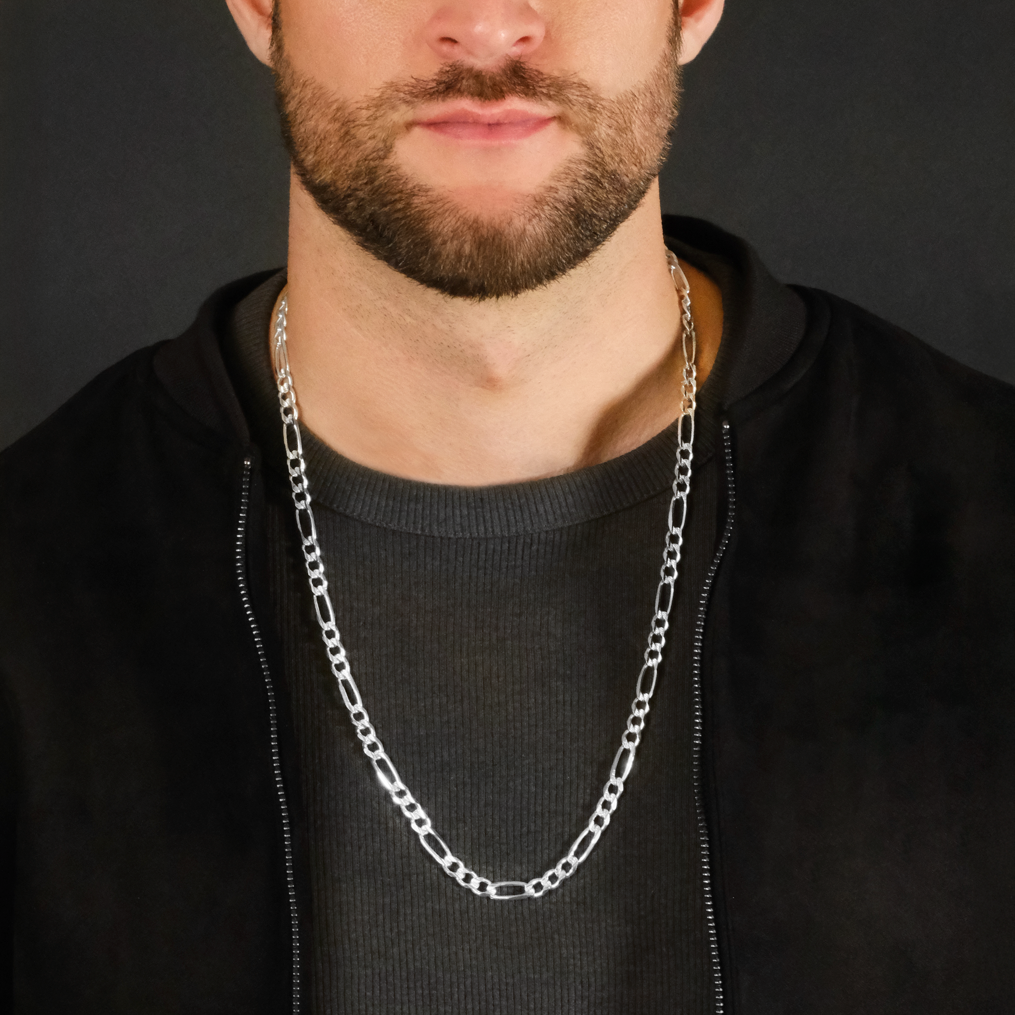 Figaro Súper Zegrinada 7mm (Plata) Cadena