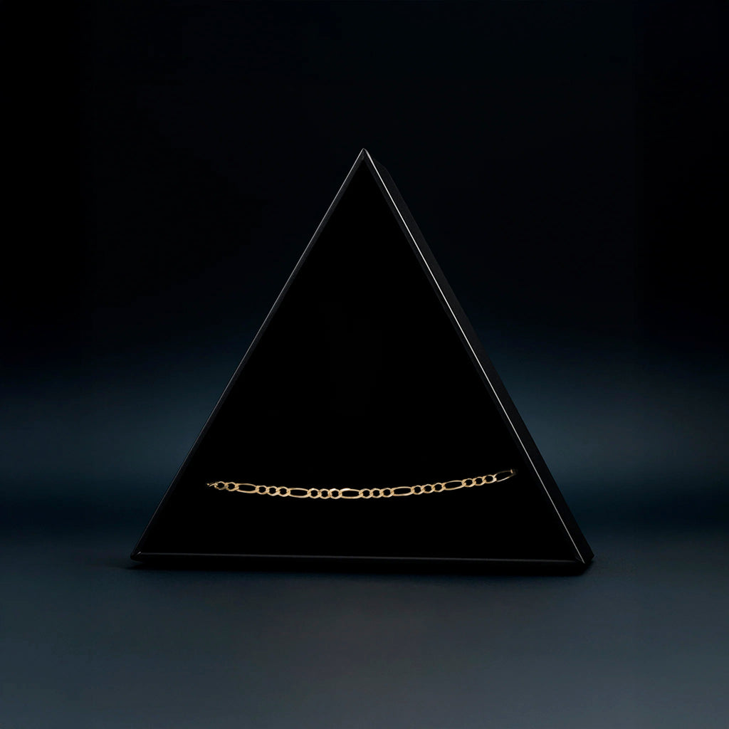 Figaro 3X1 2.5mm (Oro Sólido) Pulsera